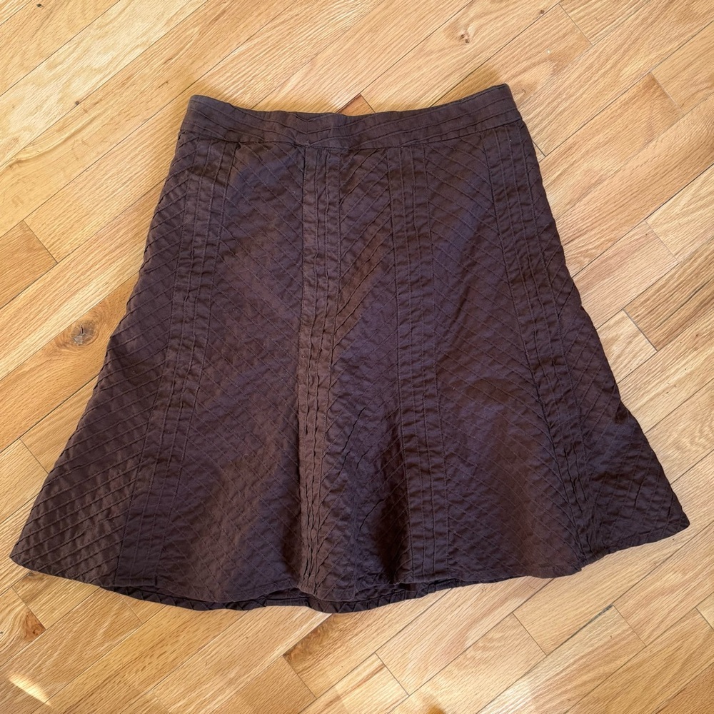 GAP y2k Brown cotton textured A-Line Skirt